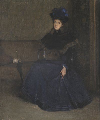Frau in einem blauen Kleid von Sidney Starr
